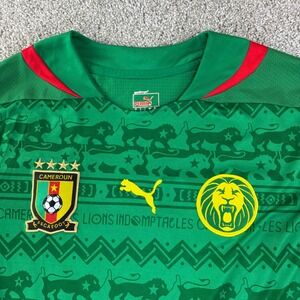Samuel Eto'o Cameroon Soccer Puma Jersey Mens L Green Soccer Streetwear Gorpcore